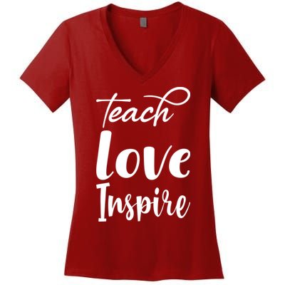 Teach Love Inspire Women's V-Neck T-Shirt