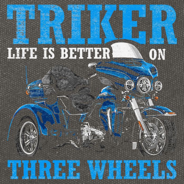 Triker Life Is Better On Three Wheels Motorcycle Trike Cotton Canvas Backpack