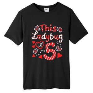 This Ladybug Is 5 Years Old 5th Birthday Girl Family Ladybug Tall Fusion ChromaSoft Performance T-Shirt