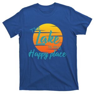 The Lake Is My Happy Place Beach Vacation Quote Funny Gift T-Shirt