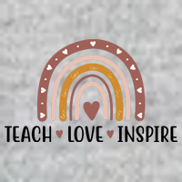 Teach Love Inspire Fall Autumn Rainbow Premium T-Shirt