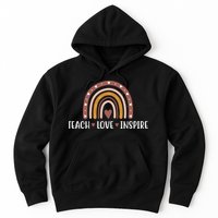 Teach Love Inspire Fall Autumn Rainbow Hoodie