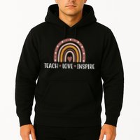 Teach Love Inspire Fall Autumn Rainbow Hoodie