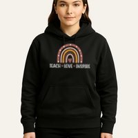 Teach Love Inspire Fall Autumn Rainbow Hoodie