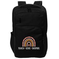 Teach Love Inspire Fall Autumn Rainbow Impact Tech Backpack