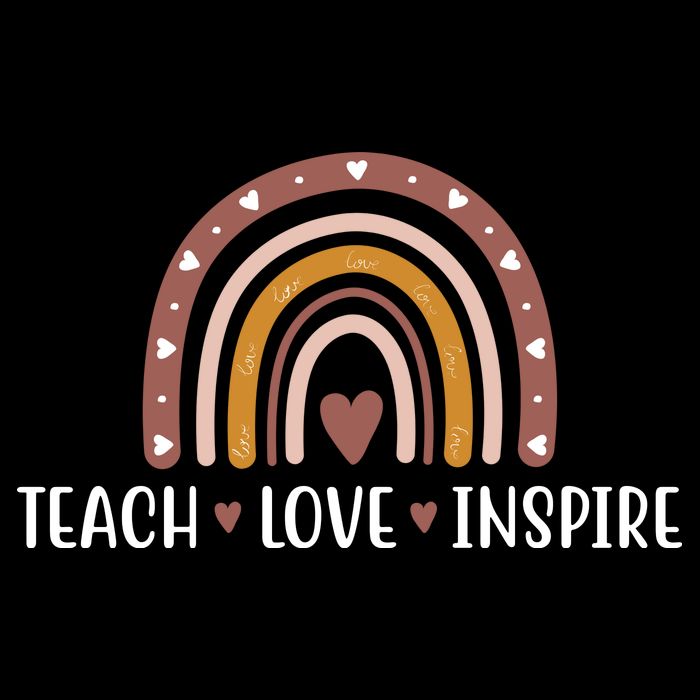 Teach Love Inspire Fall Autumn Rainbow Impact Tech Backpack