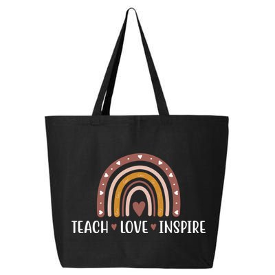 Teach Love Inspire Fall Autumn Rainbow 25L Jumbo Tote