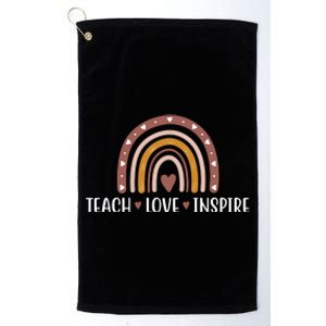 Teach Love Inspire Fall Autumn Rainbow Platinum Collection Golf Towel