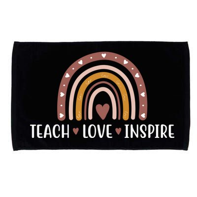 Teach Love Inspire Fall Autumn Rainbow Microfiber Hand Towel