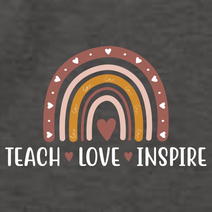 Teach Love Inspire Fall Autumn Rainbow Vector Backpack