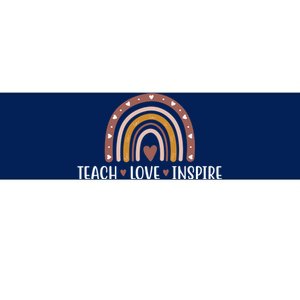 Teach Love Inspire Fall Autumn Rainbow Bumper Sticker