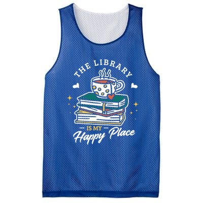 The Library Is My Happy Place Design Librarian Books Gift Mesh Reversible Basketball Jersey Tank