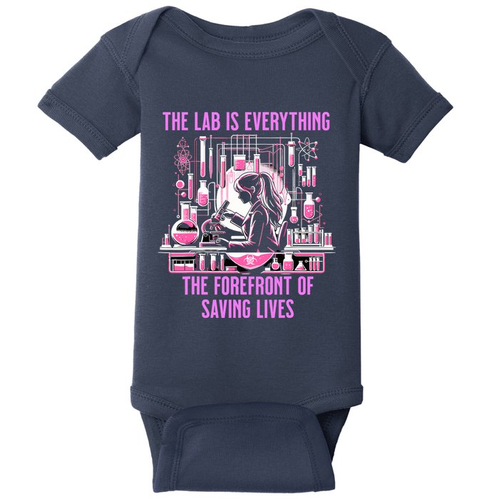 The Lab Is Everything The Forefront Of Saving Lives Lab Week Baby Bodysuit