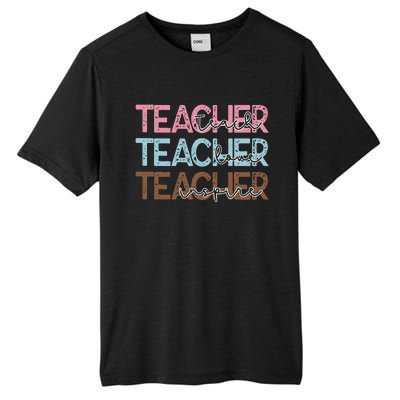 Teach Love Inspire Inspirational Teacher Appreciation Women Tall Fusion ChromaSoft Performance T-Shirt