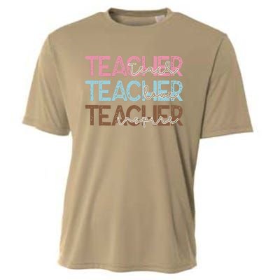 Teach Love Inspire Inspirational Teacher Appreciation Women Cooling Performance Crew T-Shirt