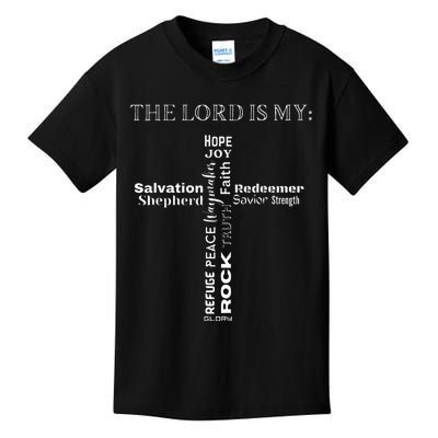 The Lord Is My Cross Inspirational Christian Sayings Kids T-Shirt