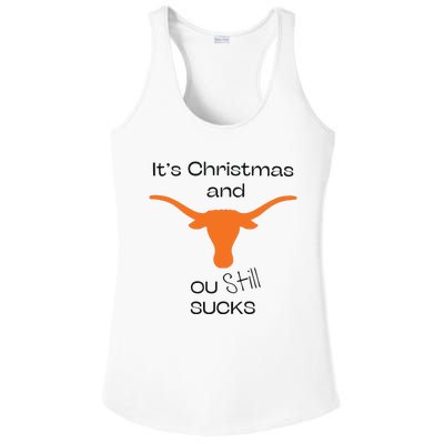 Texas Longhorn Its Chritsmas And Ou Still Sucks Ladies PosiCharge Competitor Racerback Tank