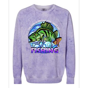 The Lake Is Calling And I Must Go Fishing Colorblast Crewneck Sweatshirt