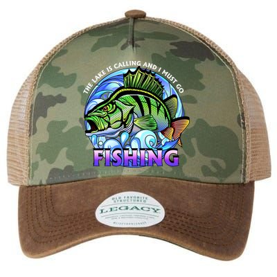 The Lake Is Calling And I Must Go Fishing Legacy Tie Dye Trucker Hat