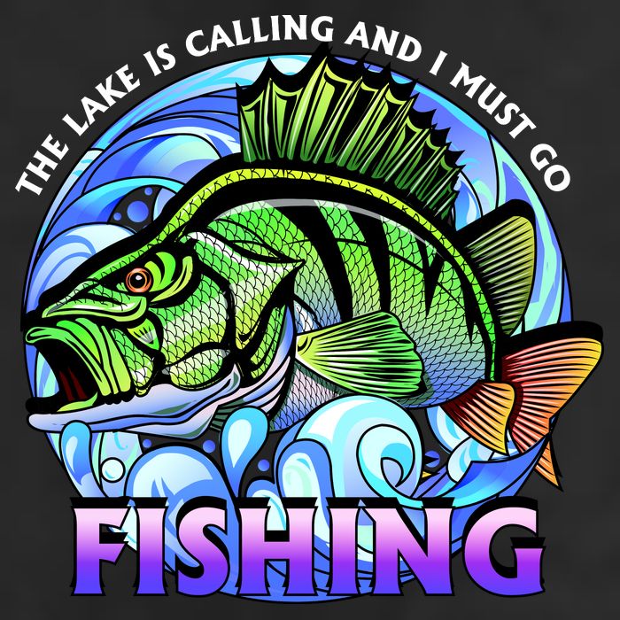The Lake Is Calling And I Must Go Fishing 7 Panel Mesh Trucker Snapback Hat