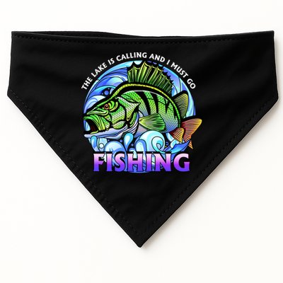 The Lake Is Calling And I Must Go Fishing USA-Made Doggie Bandana
