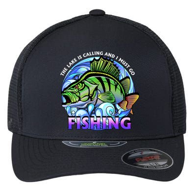 The Lake Is Calling And I Must Go Fishing Flexfit Unipanel Trucker Cap