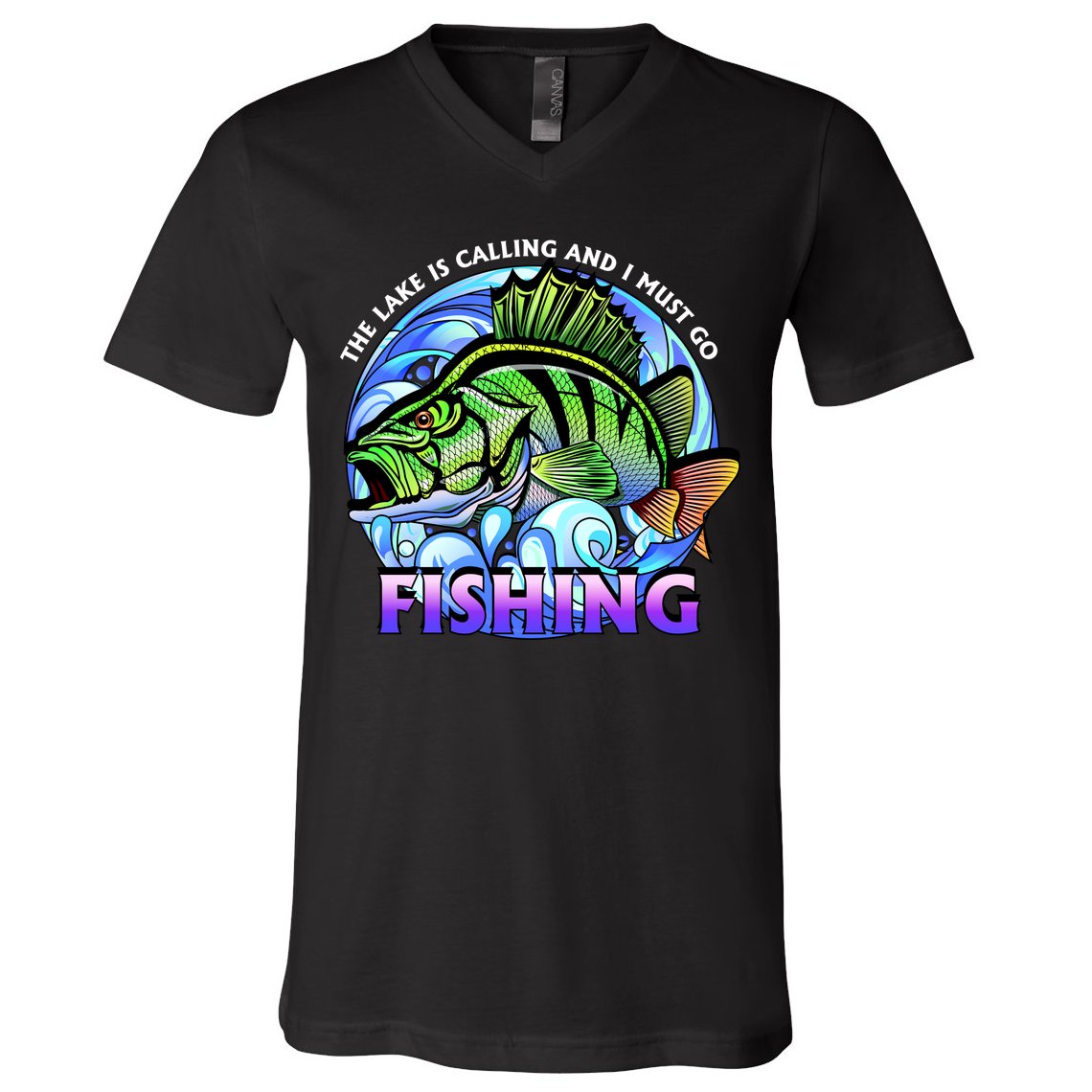 The Lake Is Calling And I Must Go Fishing V-Neck T-Shirt