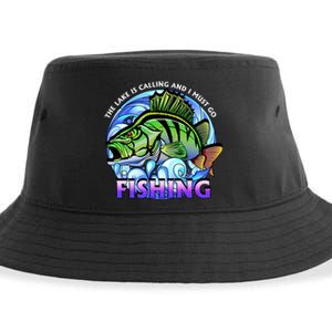 The Lake Is Calling And I Must Go Fishing Sustainable Bucket Hat