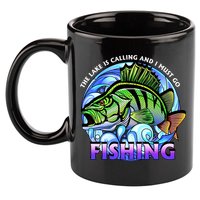 The Lake Is Calling And I Must Go Fishing 11oz C Handle Ceramic Mug