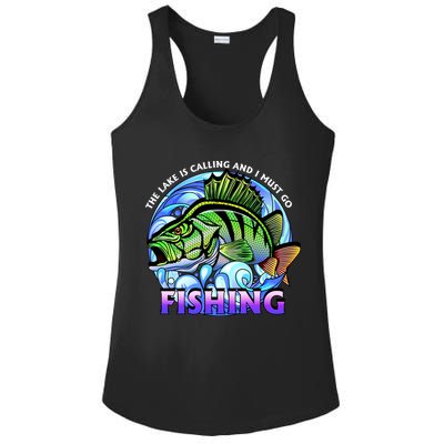 The Lake Is Calling And I Must Go Fishing Ladies PosiCharge Competitor Racerback Tank