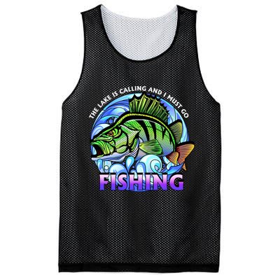 The Lake Is Calling And I Must Go Fishing Mesh Reversible Basketball Jersey Tank