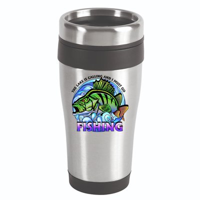 The Lake Is Calling And I Must Go Fishing 16oz Travel Tumbler