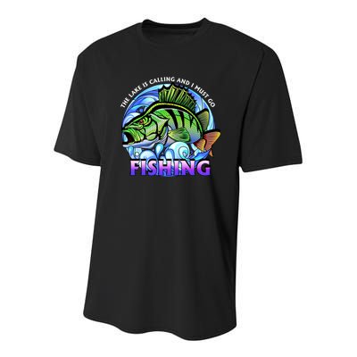 The Lake Is Calling And I Must Go Fishing Youth Performance Sprint T-Shirt