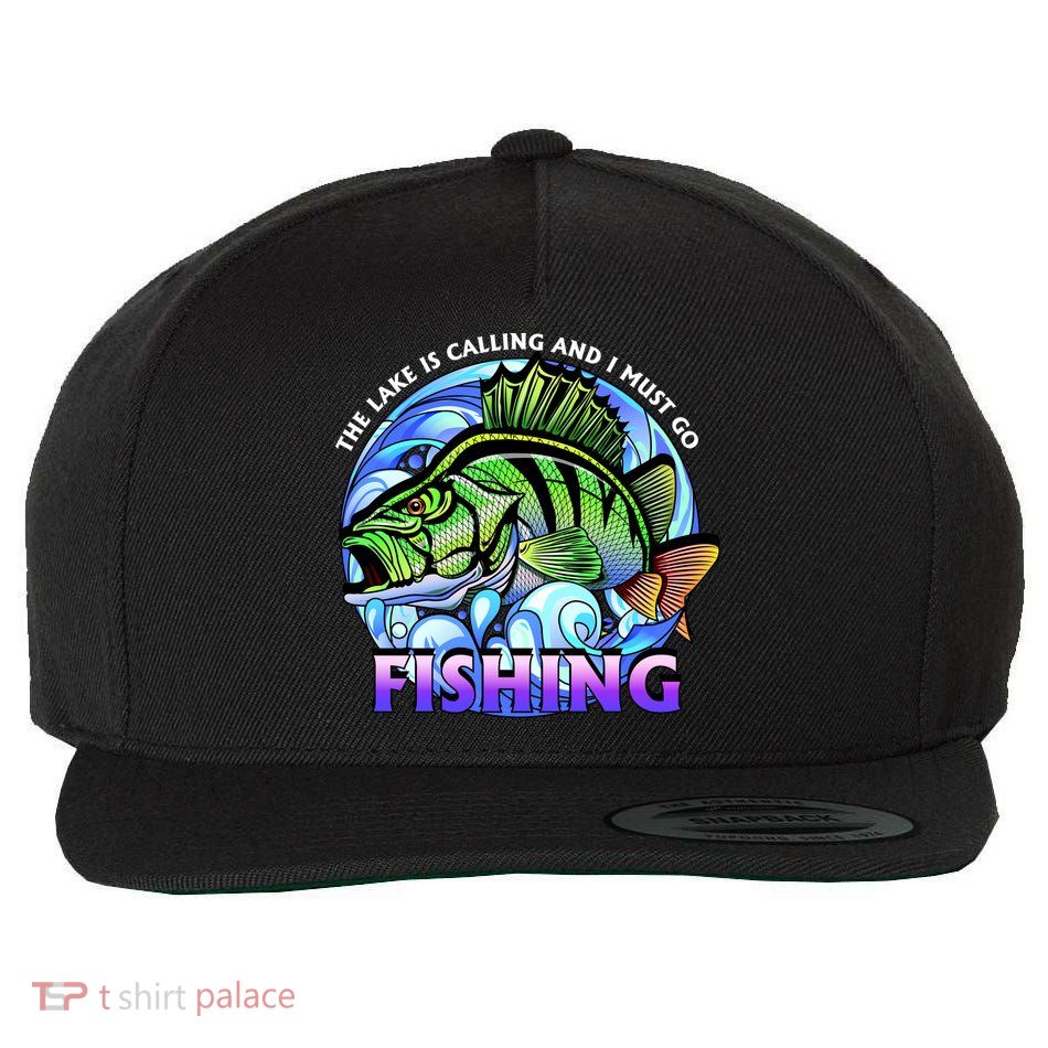 The Lake Is Calling And I Must Go Fishing Wool Snapback Cap