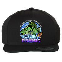 The Lake Is Calling And I Must Go Fishing Wool Snapback Cap