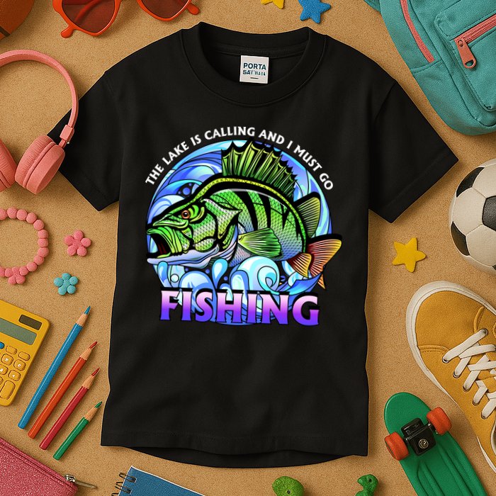 The Lake Is Calling And I Must Go Fishing Kids T-Shirt