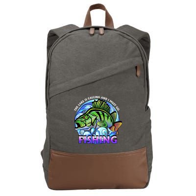 The Lake Is Calling And I Must Go Fishing Cotton Canvas Backpack