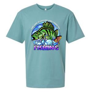 The Lake Is Calling And I Must Go Fishing Sueded Cloud Jersey T-Shirt