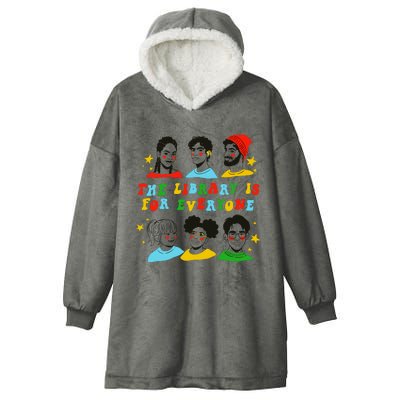 The Library Is For Everyone Hooded Wearable Blanket