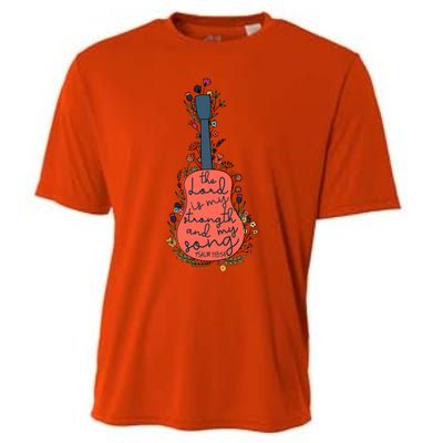 The Lord Is My Strength And My Song Psalm 118:14 Bible Verse Cooling Performance Crew T-Shirt