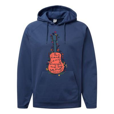 The Lord Is My Strength And My Song Psalm 118:14 Bible Verse Performance Fleece Hoodie