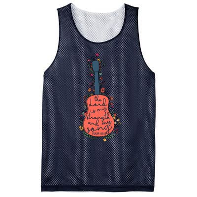 The Lord Is My Strength And My Song Psalm 118:14 Bible Verse Mesh Reversible Basketball Jersey Tank