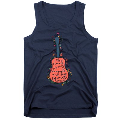 The Lord Is My Strength And My Song Psalm 118:14 Bible Verse Tank Top