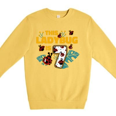 This Ladybug Is 7 Cute Gift Premium Crewneck Sweatshirt