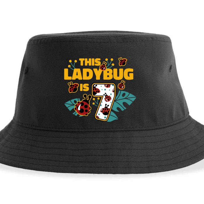 This Ladybug Is 7 Cute Gift Sustainable Bucket Hat
