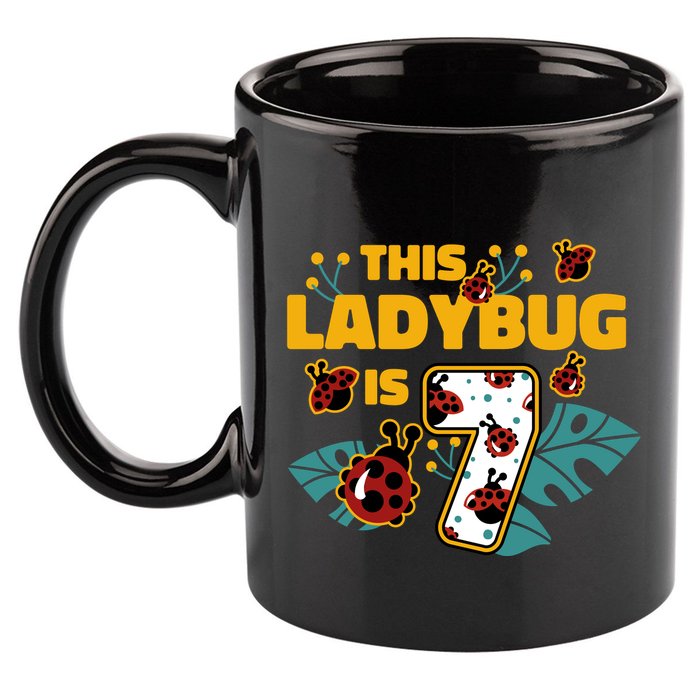 This Ladybug Is 7 Cute Gift 11oz C Handle Ceramic Mug