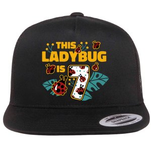 This Ladybug Is 7 Cute Gift Flat Bill Trucker Hat