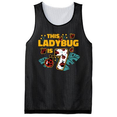 This Ladybug Is 7 Cute Gift Mesh Reversible Basketball Jersey Tank