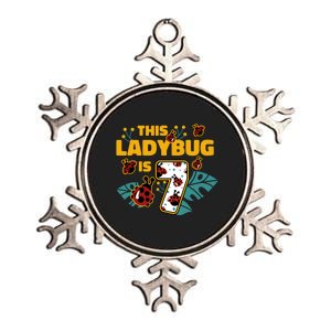 This Ladybug Is 7 Cute Gift Metallic Star Ornament