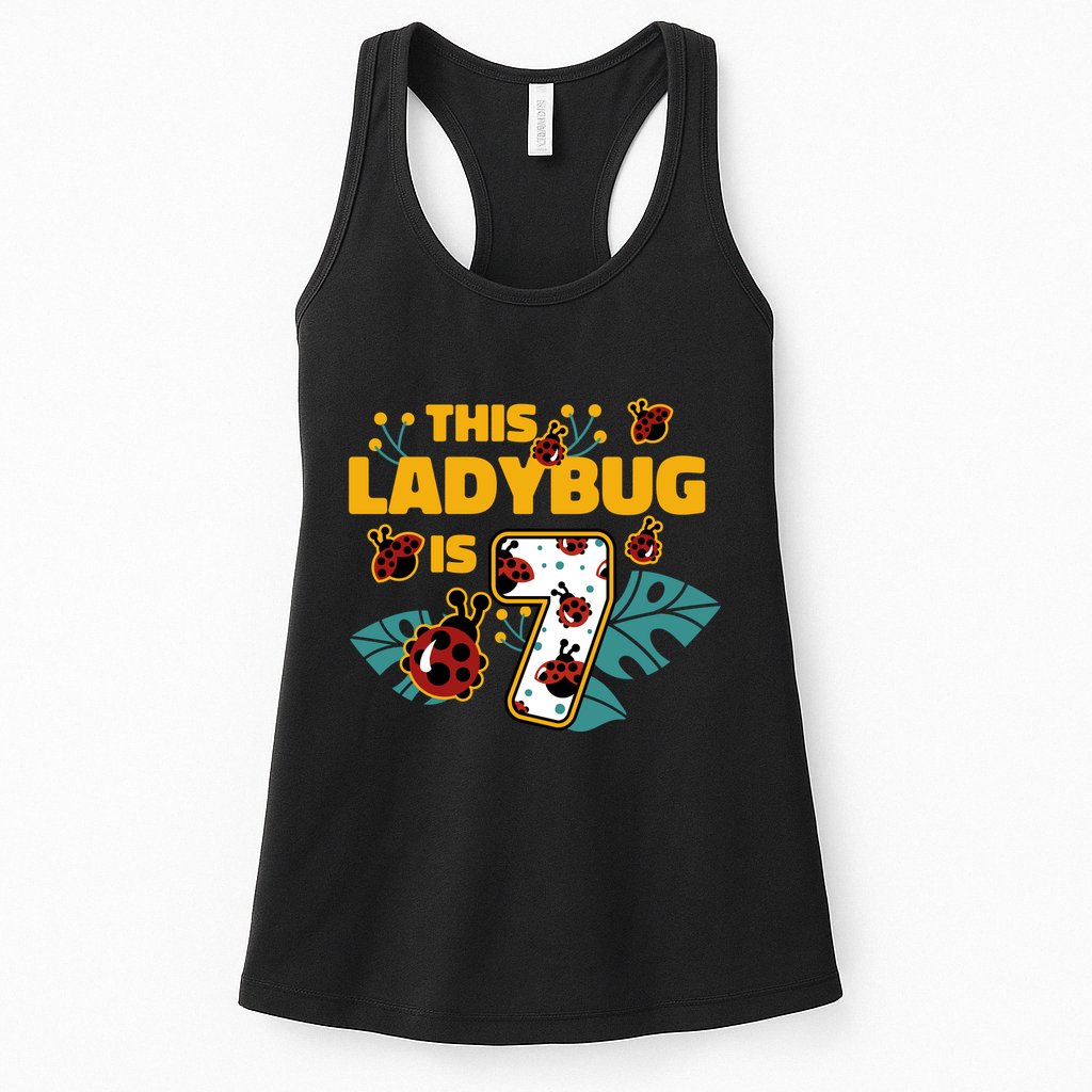 This Ladybug Is 7 Cute Gift Womens Tank Top